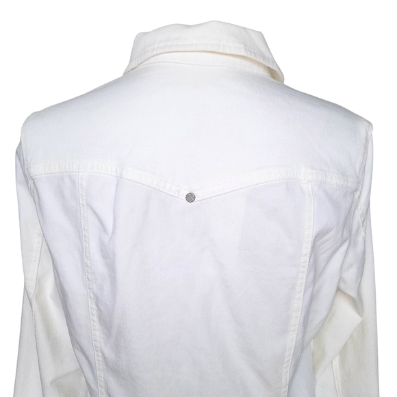 Liverpool NWT White Stretch Kolten Denim Long Sleeve Jacket Women's Size M - Picture 5 of 14